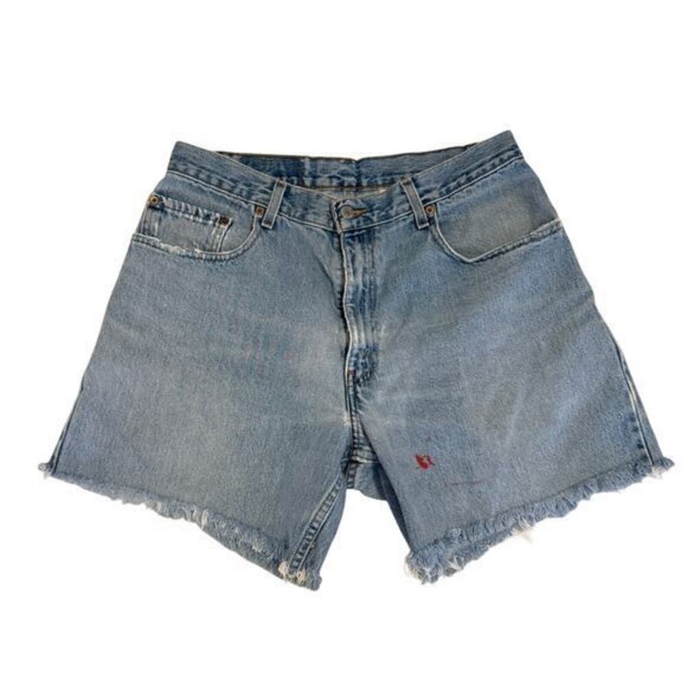 .Levi’s 560 Vtg 1990s Loose Fit Cutoff Denim Shorts Light Wash size 33